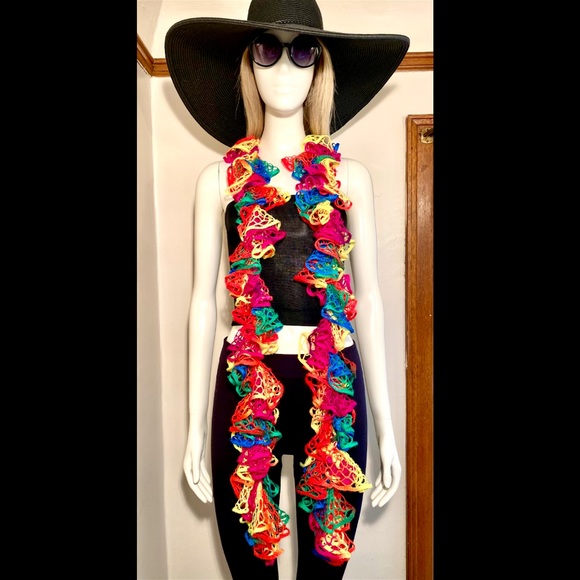 Vibrant Crochet Scarf - Picture 11 of 13